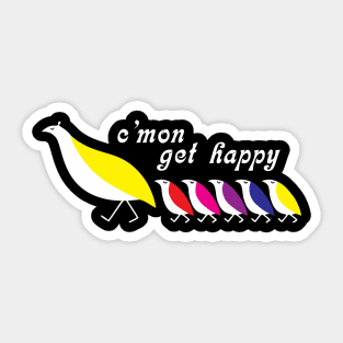 C'mon Get Happy - Vintage Retro Sticker